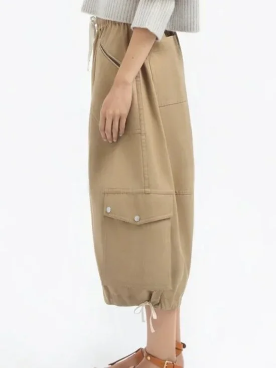 NWT CO Braies Cargo Wide Cropped Pants - Picture 8 of 10